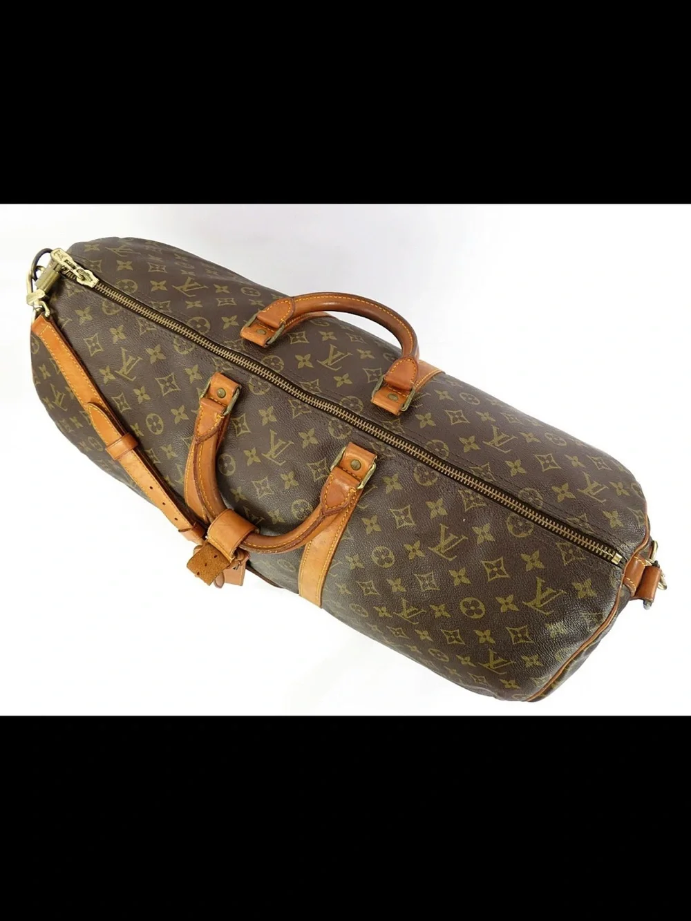Louis Vuitton Monogram Canvas Keepall Bandoulière Duffle - Brown & Tan